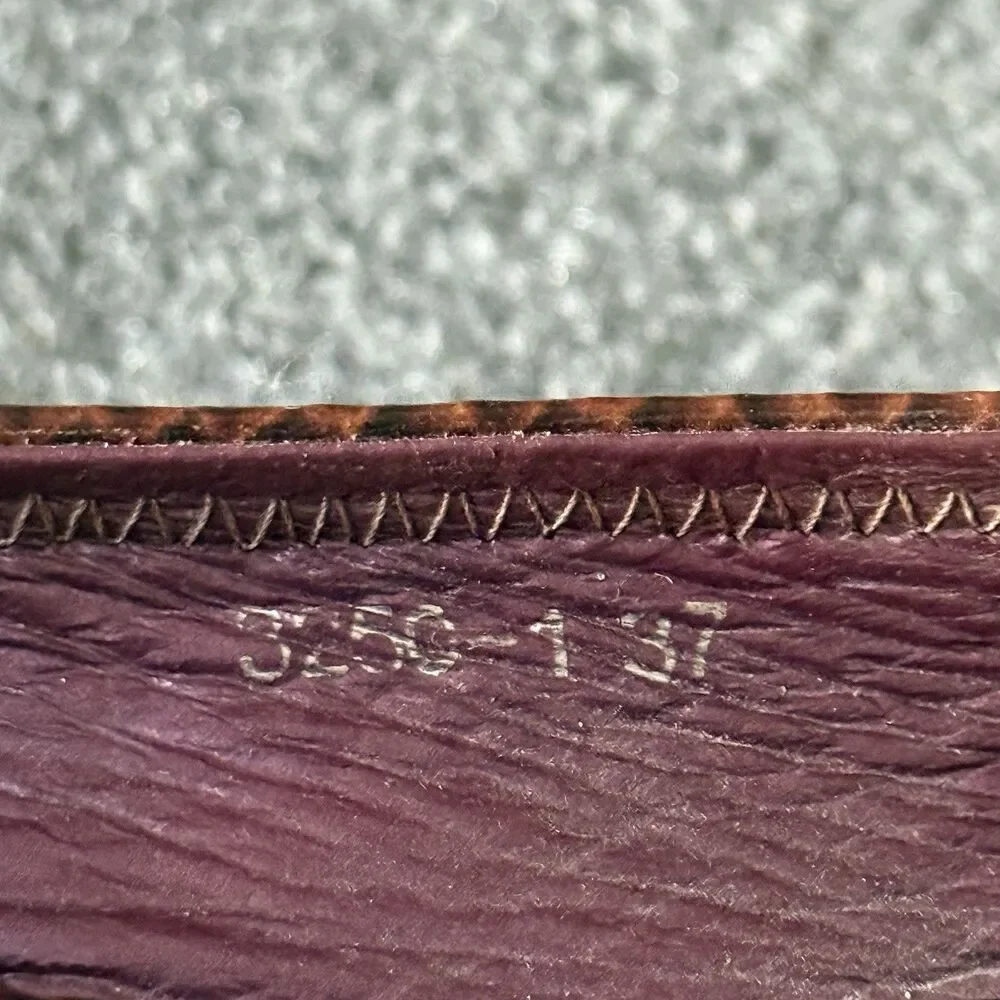 Tory Burch Reva Ballet Flat in Burgundy Snakeskin Print with Silver Medallion 37